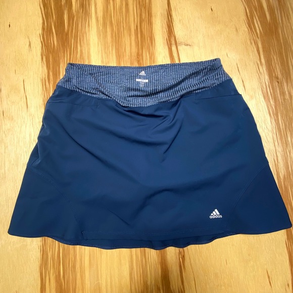 Adidas Golf Skirt Navy Blue Womens Large‎ Built in Liner - Picture 1 of 7